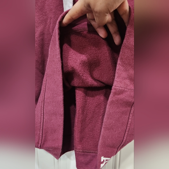 Texas A&M Aggies maroon short sleeve sweatshirt hoodie pullover women's … - Picture 4 of 8